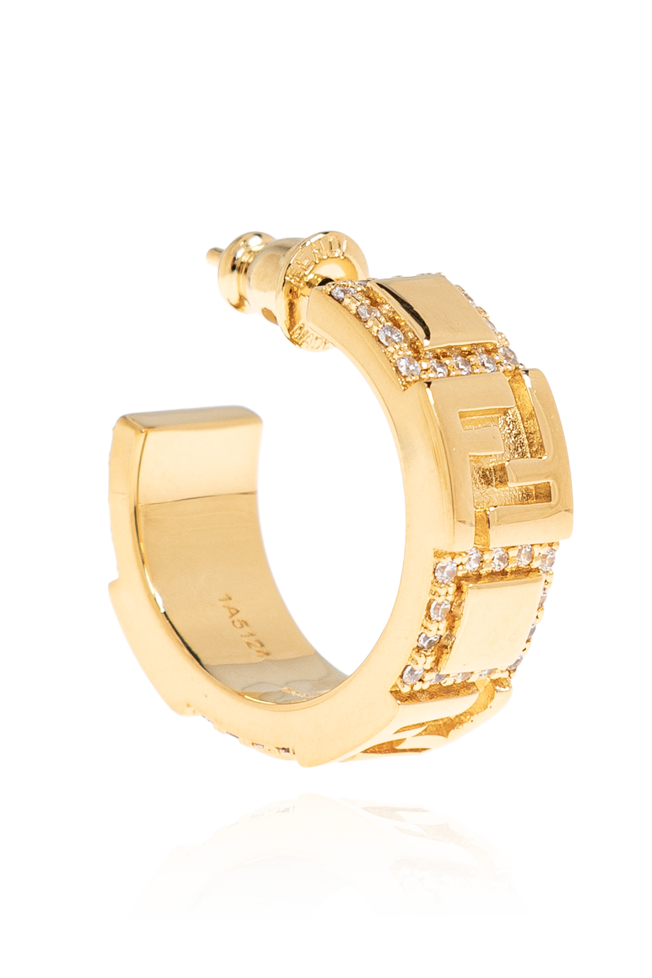Gold Earrings with shimmering crystals Fendi - Vitkac AS